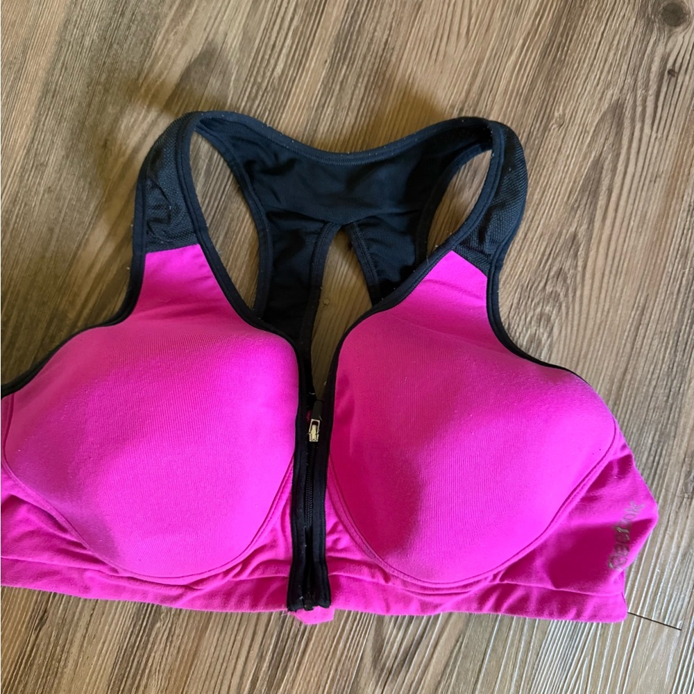 Womens Reebok Sports Bra Dark Pink Size Large